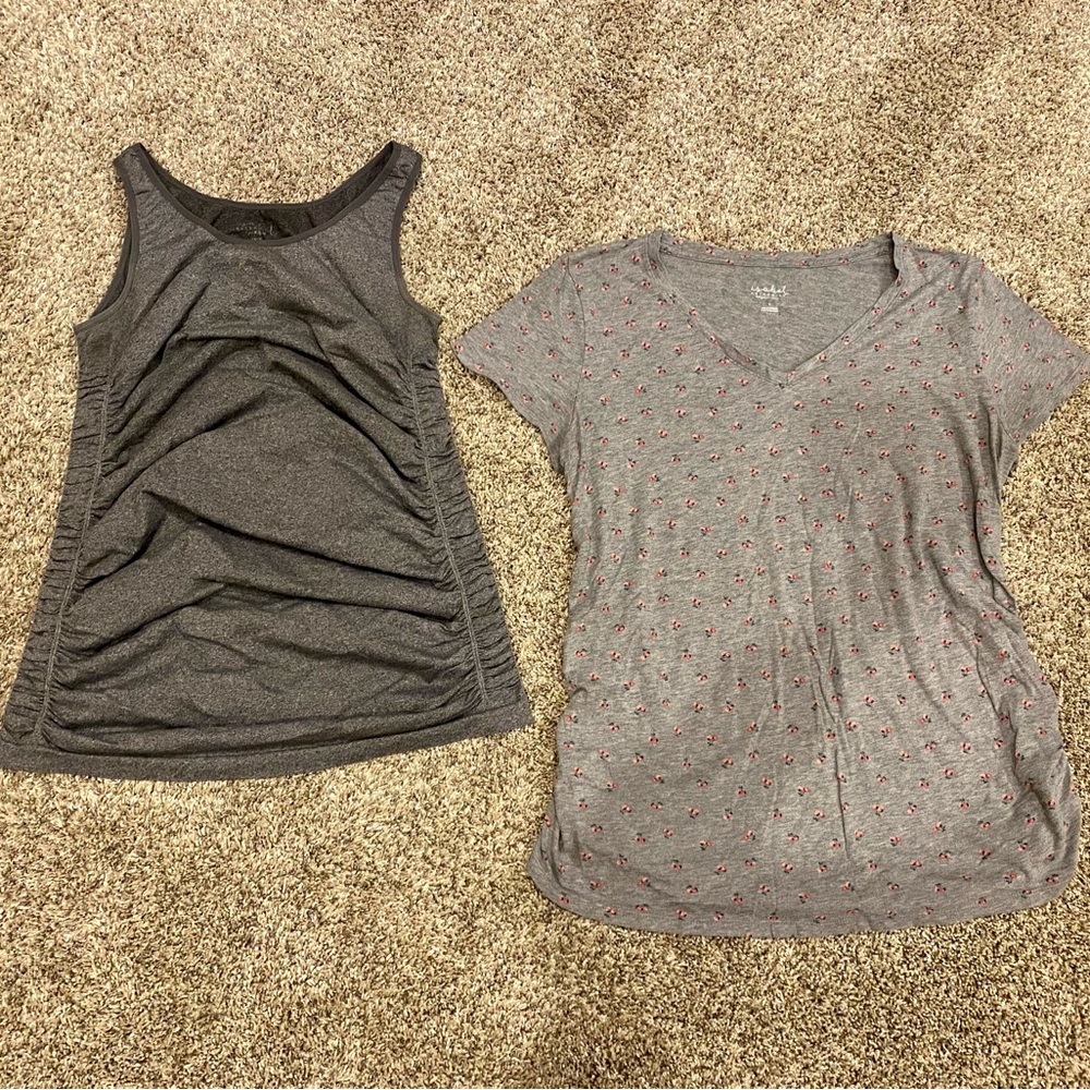 Maternity Tank Top and Cherry Shirt